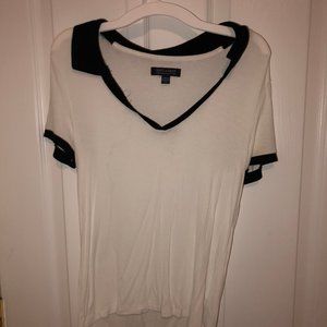 Loose fitting Deep v-tee